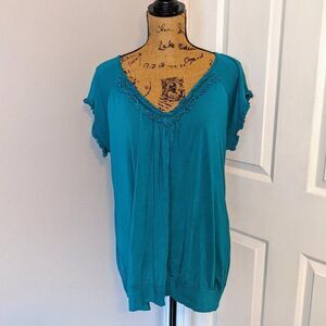 Willi Smith Ruffle trim blouse